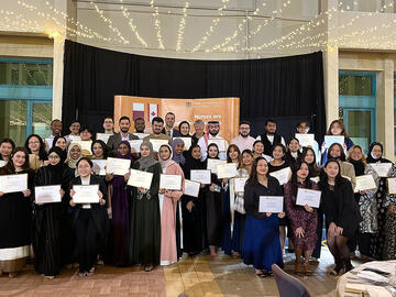 Group photo of all the student awardees